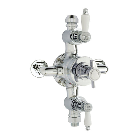 Nuie Edwardian Triple Thermostatic Shower Valve – Chrome, photo 2