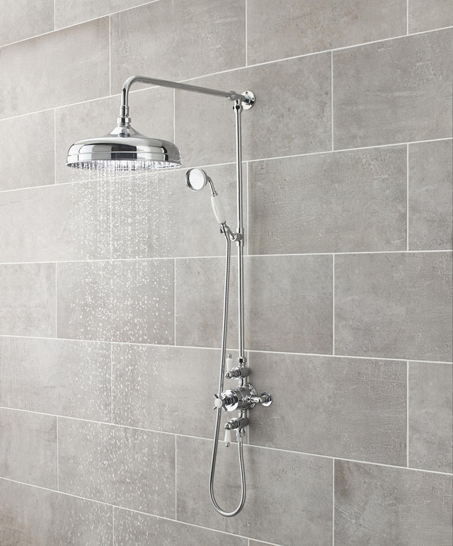 Nuie Edwardian Triple Thermostatic Shower Valve – Chrome