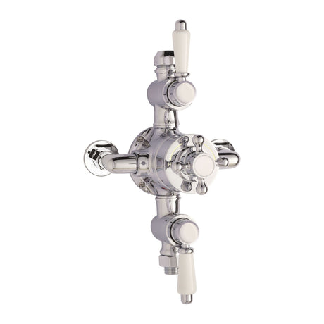 Nuie Victorian Triple Thermostatic Shower Valve – 333mm High – Chrome, photo 2