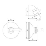 Nuie Wall Bracket & Elbow – Chrome, photo 2