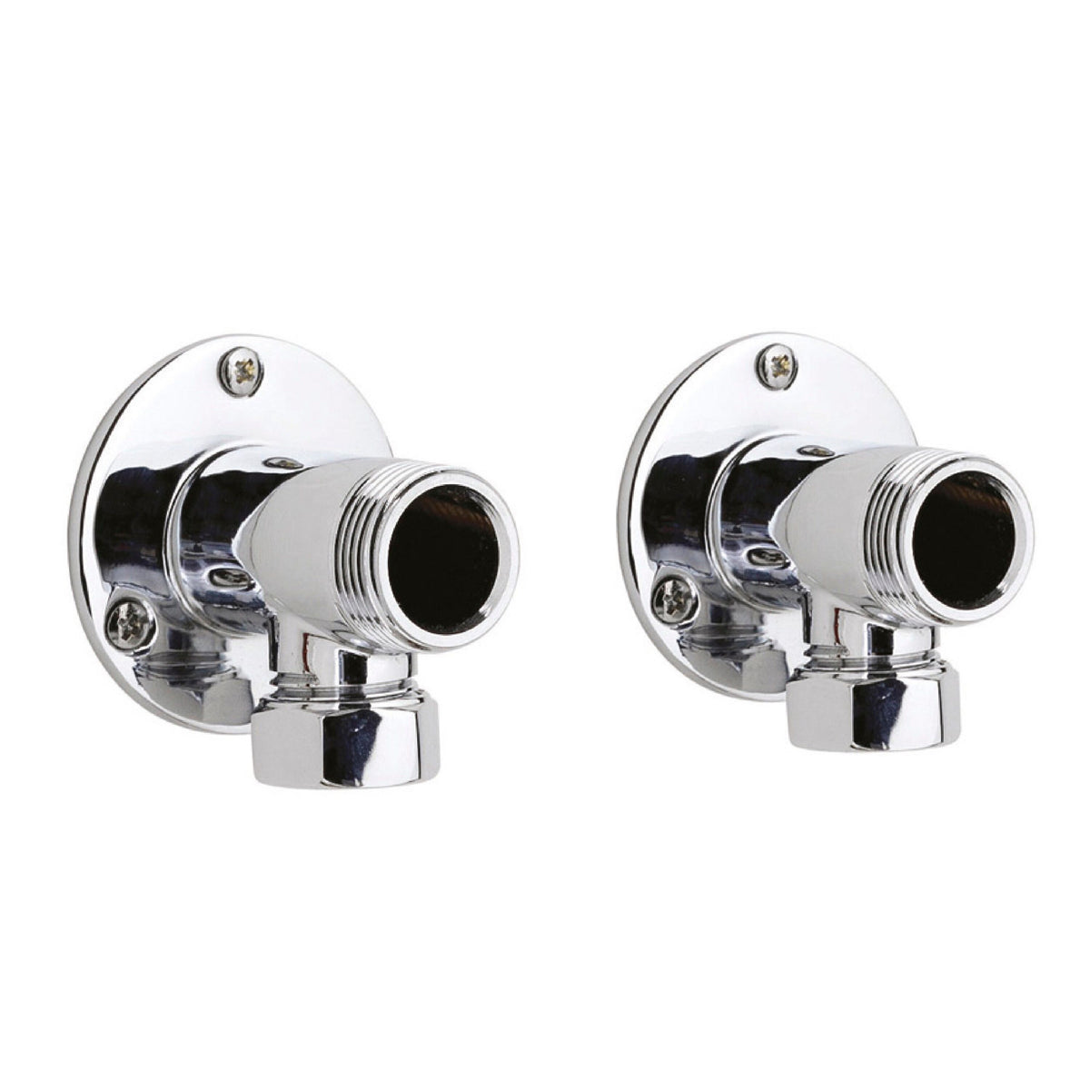 Nuie Backplate Elbow Unions for use with Bar Shower Valves – Chrome