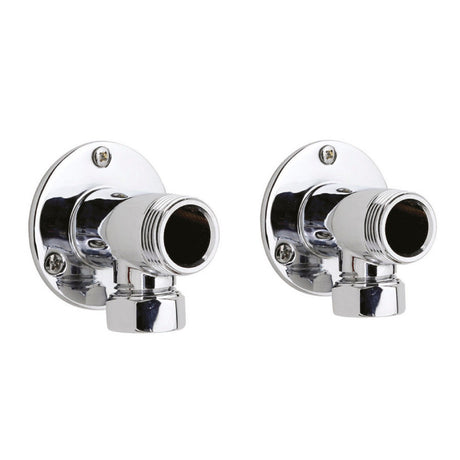 Nuie Backplate Elbow Unions for use with Bar Shower Valves – Chrome