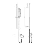 Nuie Shower Slide Rail Kit – Chrome, photo 2