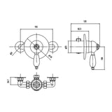 Nuie Edwardian Exposed Shower Valve – Chrome, photo 2
