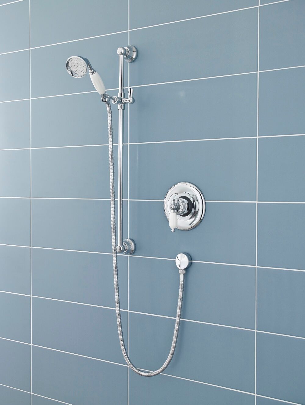 Nuie Shower Slide Rail Kit Slider Rail Kit – Chrome