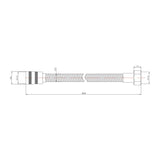 Nuie 2m Double Lock Shower Flex – Chrome, photo 2