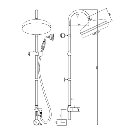 Nuie Dual Rigid Riser Kit – Chrome, photo 3