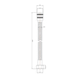 Nuie 1.75m Double Lock Shower Flex – Chrome, photo 2