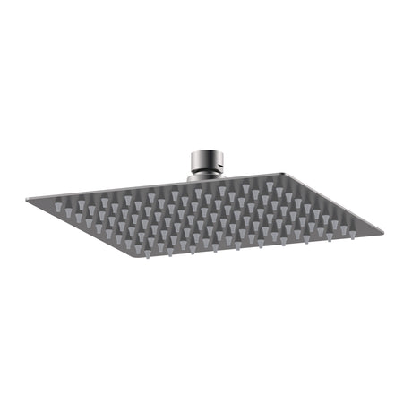 Nuie 200mm Square Fixed Shower Head – Brushed Bronze or Brushed Pewter, photo 2