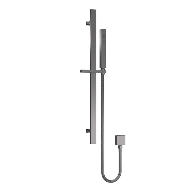 Nuie Square Shower Slider Rail Kit – Brushed Pewter