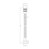 Nuie 1.5m Shower Flex – Brushed Pewter, photo 2
