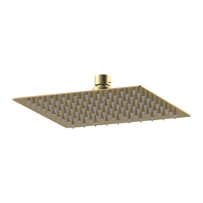 Nuie Square Fixed Shower Head – Brushed Brass