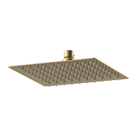 Nuie Square Fixed Shower Head – Brushed Brass