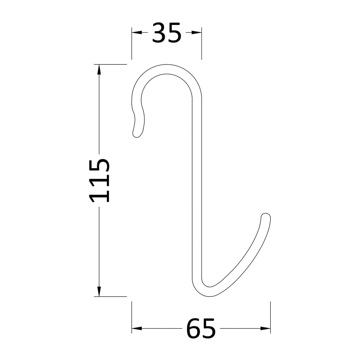 Nuie Radiator Hook – Chrome, photo 2