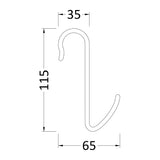 Nuie Radiator Hook – Chrome, photo 2