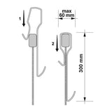Nuie Enclosure Hook For Framed Enclosures – Chrome, photo 3