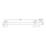 Nuie Magnetic Towel Rail – Chrome, photo 2