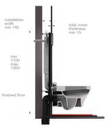 Kartell K-VIT Keytec Wall Mounting Frame 1.12m (ACC009)