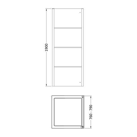 Hudson Reed Apex Side Panel – 800mm & 900mm, photo 3