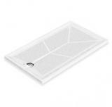 AKW Braddan 1100x800mm level access shower tray with gravity waste Code 16196W