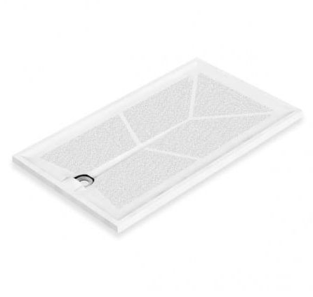 AKW Braddan 1100x800mm level access shower tray with gravity waste Code 16196W