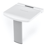 AKW Onyx Fold Up Shower Seat with Adjustable Leg -White (02810WH-LS)