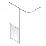 AKW Option HW Half Height Wet Floor Shower Screen Set – Choice of Width, Height & Handing