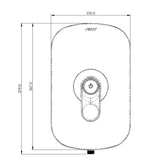 AKW SmartCare Lever White With Silver - White Kit 8.5KW (29090WH)