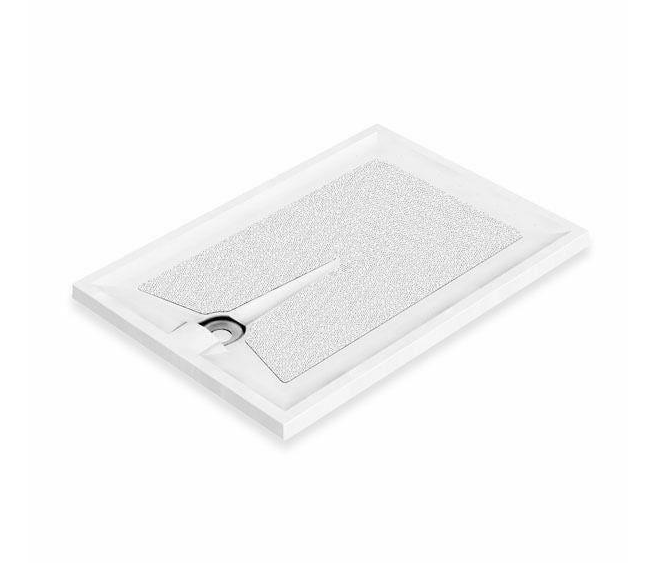 AKW Braddan 1000x700mm level access shower tray with gravity waste Code 16000W