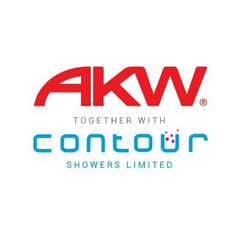 AKW Contour Showers logo — electric care showers for accessible bathrooms