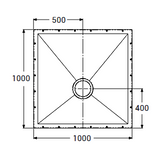 AKW Tuff Form 1000x1000mm wet floor former Code 21008