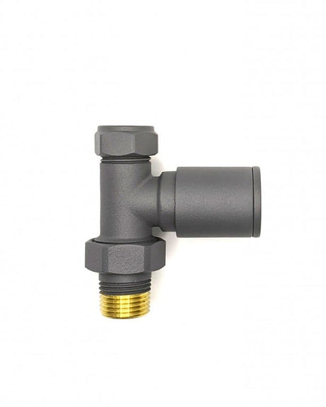 Kartell K-VIT Modern Manual Radiator Valves in anthracite – Straight