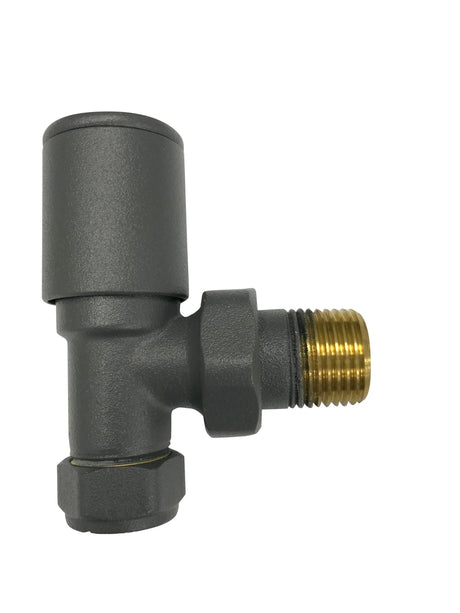 Kartell K-VIT Anthracite Radiator Valve Straight 15mm Pair