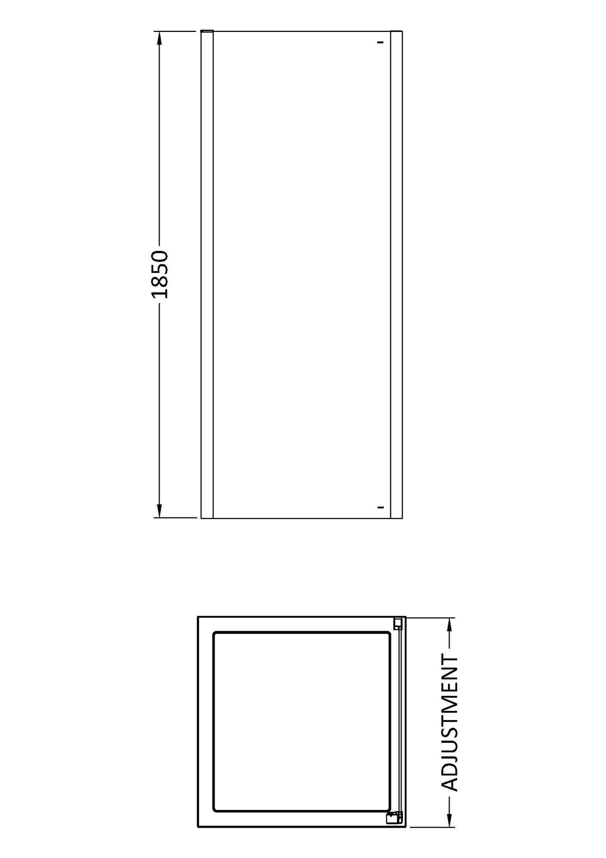Hudson Reed Pacific Side Panel – 700mm, 750mm, 800mm, 900mm & 1000mm, photo 7