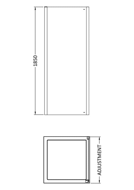 Hudson Reed Pacific Side Panel – 700mm, 750mm, 800mm, 900mm & 1000mm, photo 7