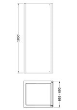 Hudson Reed Pacific Side Panel – 700mm, 750mm, 800mm, 900mm & 1000mm, photo 3