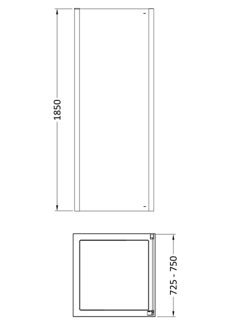 Hudson Reed Pacific Side Panel – 700mm, 750mm, 800mm, 900mm & 1000mm, photo 4
