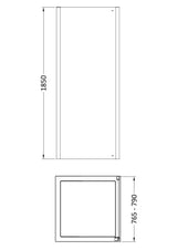 Hudson Reed Pacific Side Panel – 700mm, 750mm, 800mm, 900mm & 1000mm, photo 5