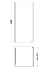 Hudson Reed Pacific Side Panel – 700mm, 750mm, 800mm, 900mm & 1000mm, photo 6