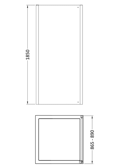 Hudson Reed Pacific Side Panel – 700mm, 750mm, 800mm, 900mm & 1000mm, photo 6
