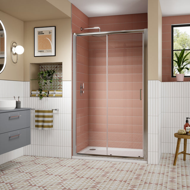 Nuie Lucie Sliding Shower Door – 1200mm, 1400mm & 1700mm