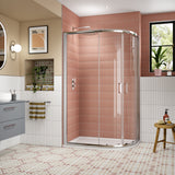 Nuie Lucie 1200mm Offset Quadrant Shower Enclosure – Chrome, Brushed Brass or Matt Black