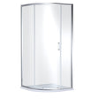 Nuie 900mm Lucie Single Entry Curved Shower Enclosure – Chrome, Brushed Brass or Matt Black, photo 2