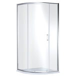 Nuie 900mm Lucie Single Entry Curved Shower Enclosure – Chrome, Brushed Brass or Matt Black, photo 2