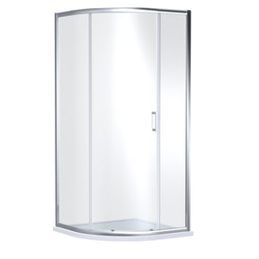 Nuie 900mm Lucie Single Entry Curved Shower Enclosure – Chrome, Brushed Brass or Matt Black, photo 2