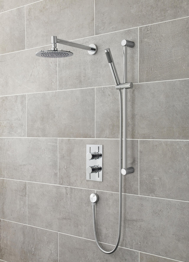 Nuie Wall-Mounted Shower Arm – Chrome or Brushed Bronze