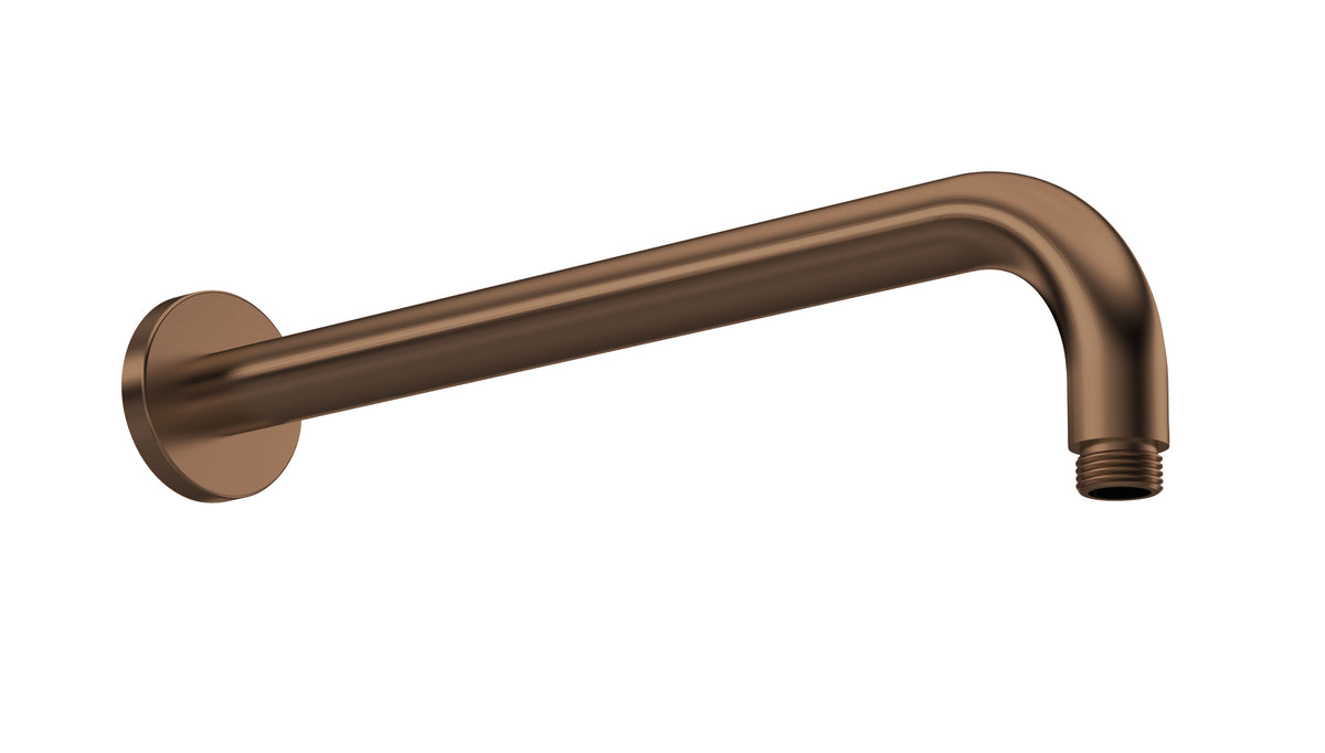 Nuie Wall-Mounted Shower Arm – Chrome or Brushed Bronze, photo 3