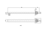 Nuie Square Wall-Mounted Shower Arm – Brushed Bronze or Chrome, photo 3
