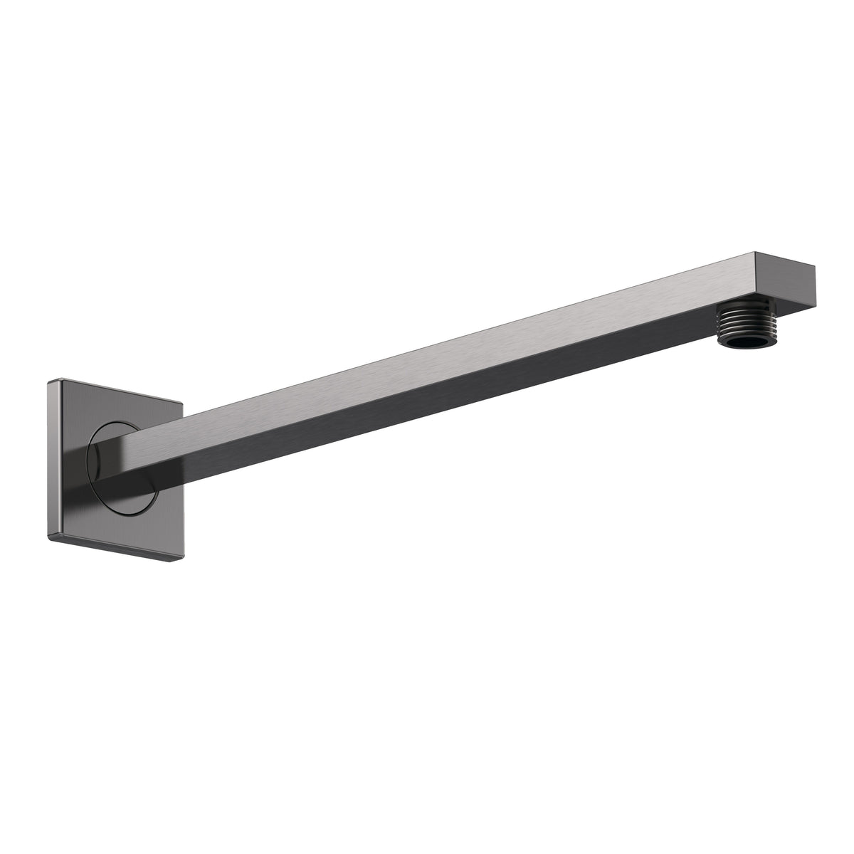 Nuie Rectangular Small Rectangular Shower Arm – Brushed Pewter
