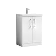 Nuie Arno 2 Door Floor Standing Vanity Unit With Basin – 500mm, 600mm & 800mm, photo 2